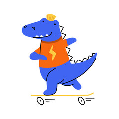 Crocodile skateborading