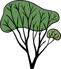 simplicity tree freehand drawing