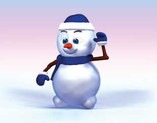 snowman isolated vector 3d illustration.