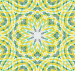 Mandala medallion geometric vector seamless pattern oriental design.