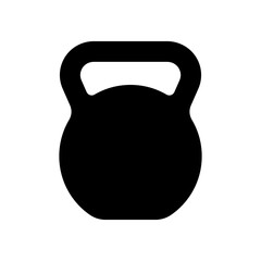 kettlebell vector logo template in trendy flat design