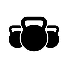 kettlebell vector logo template in trendy flat design