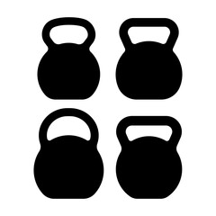 Fototapeta premium kettlebell vector logo template in trendy flat design