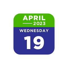 calendar april 2023 in trendy flat style