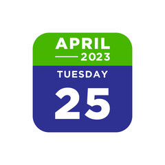 calendar april 2023 in trendy flat style