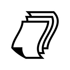 paper document icon in trendy flat style