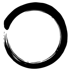 Zen Enso Brush Art Stroke Circle Logo Design