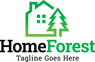 Home Forest real estate logo design