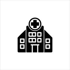 Hospital building icon. solid icon