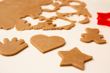 gingerbread cookies on a wooden background