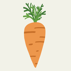 Doodle freehand simplicity drawing of carrot.