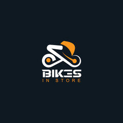 motorcycle logo shop or bike logo illustration vector design