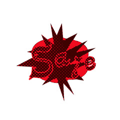 Abstract transparent halftone grunge sale sticker element.