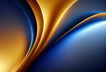 Contrast Blue and Gold Floating Gradient Background