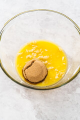 Banana cookies with chocolate drizzle