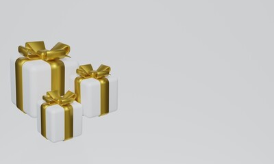 3D gift box background. 3d rendering illustration.	