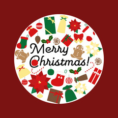 Merry Christmas elements vector set