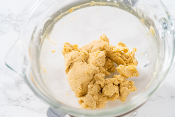 Panda shaped shortbread cookies with chocolate icing