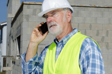 engineers in hardhat calling someone