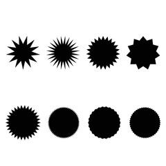 Star badge set. Special offer tag, sale, sticker concept stock illustration