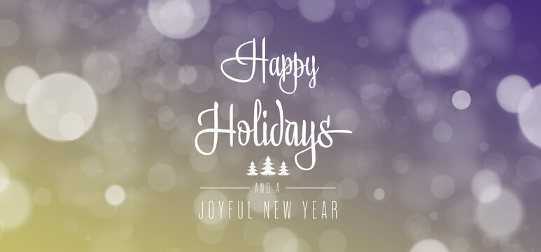 Happy holidays, new year, background, light bokeh, card, wallpaper