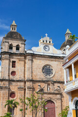 Fototapeta na wymiar Cartagena, Colombia. Church of San Pedro Claver.