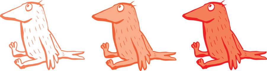 Illustration von niedlicher Krähe für Pattern im Kinderzimmer