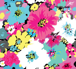 Seamless vector floral print.