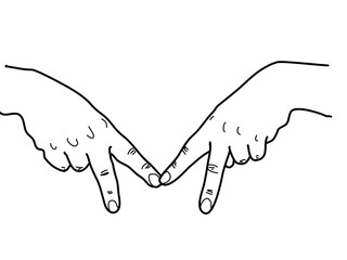 turkish signs language tid letter M - TİD