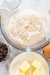 Banana cookies with chocolate drizzle