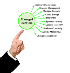 man Presenting Ten Managed Services