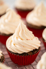 Chocolate peppermint cupcakes