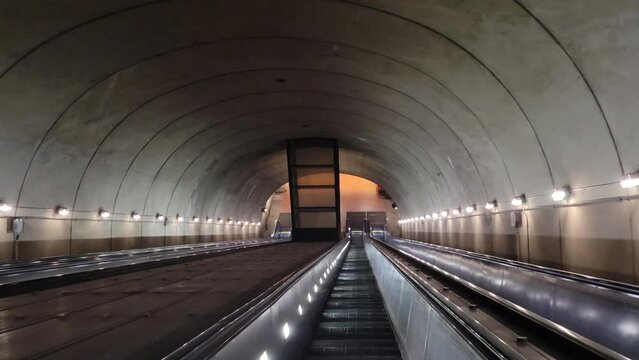 subway train in motion