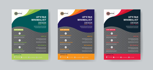 Creative flyer template design print ready.
