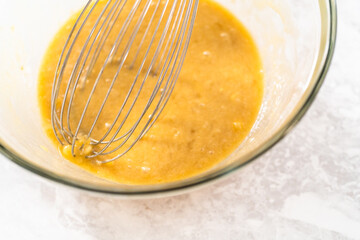 Banana cookies with chocolate drizzle