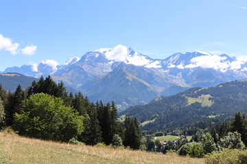 Fototapeta na wymiar Mont Blanc massif Saint-Gervais-Les-Bains France Mont Joly 