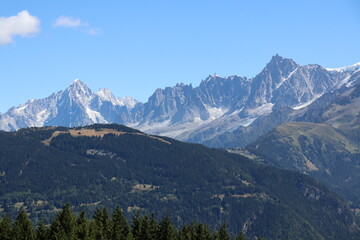 Obraz premium Mont Blanc massif Saint-Gervais-Les-Bains France Mont Joly 