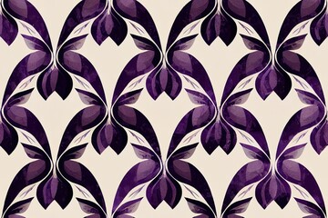 decorative floral pattern. repeat pattern for wallpaper, paper packaging, textile, curtains, duvet covers, print design, wedding invitations. Generative AI (58)