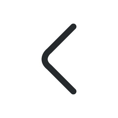 Arrow left icon, simple illustration