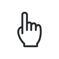 Click icon vector, simple illustration