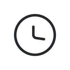Clock icon vector, simple illustration