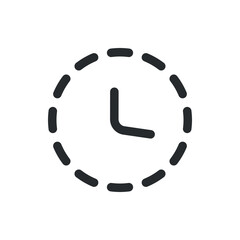 Clock icon vector, simple illustration