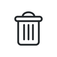 Trash icon, trash simple illustration