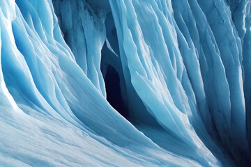 Obraz premium blue glacier ice cave opening