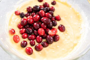 Lemon cranberry bundt cake