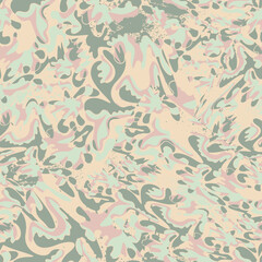 Unusual seamless vector pattern with wave colorful shapes
