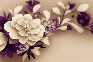 beautiful floral composition for wedding invitation, Greeting card template