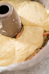 Carrot bundt cake with cream cheese frosting