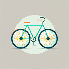 Modern flat design of Transport public transportable bicycle for transportation in city.