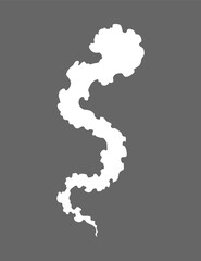 Smoke cloud icon. special effect of puff or steam cloud. Fire blast, smog or fume. Dust or vapor template. Cartoon design white element of comic book